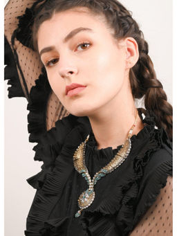 Odette - Blue Crystal Necklace Set