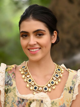 Odette - Dark Blue Royal Choker Necklace Set