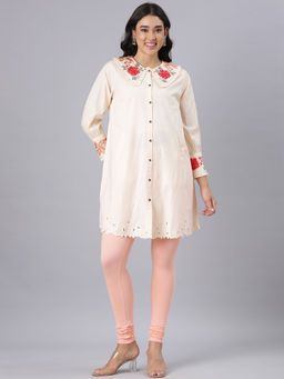 NEERU'S - Pink Casual Floral Straight Kurtis