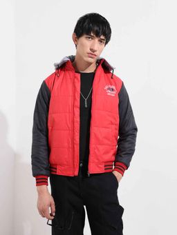 The Indian Garage Co - Red Full Sleeves Puffer Jacket