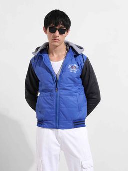 The Indian Garage Co - Blue Full Sleeves Puffer Jacket