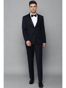 Allen Solly - Men Navy Slim Fit Solid Party Two Piece Suit (Set of 2)