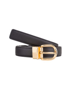 CARPISA - Black Brown Dubble Side Belt for Women Reversible Stylish Twist Buckle