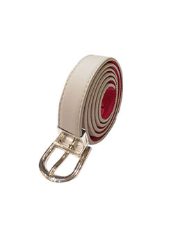 CARPISA - White Pink Dubble Side Belt for Women Reversible Stylish Twist Buckle