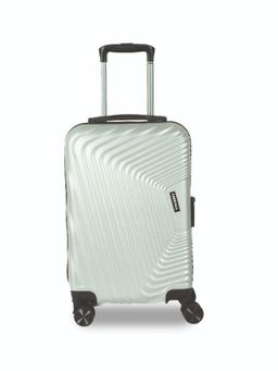 CARRIALL - Notch Polycarbonate (55 Cm) Silver Cabin Trolley Bag with 8 Wheels and Tsa Lock
