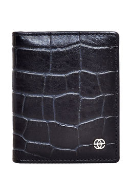 Eske - Zeal Card Holder 8 Card Holders Navy Blue Hand-Stitched Croco