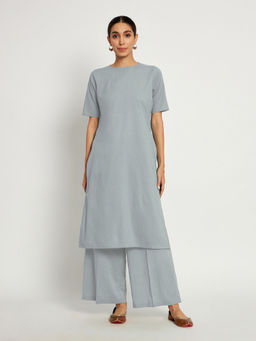 Thevasa - Women Grey Solid/Plain Kurta