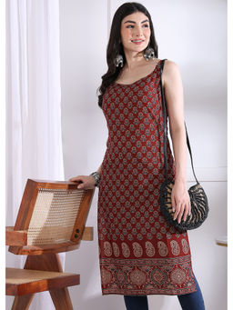 Vbuyz - Women Maroon Floral Kurta
