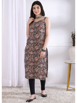 Vbuyz - Women Black Floral Kurta