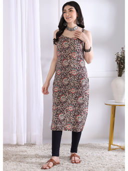 Vbuyz - Women Brown Floral Kurta