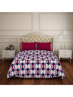 Welspun - Soft Feel Hypoallergenic Skin Safe Double Quilt (Abstract, 215cmx240cm) -Pink