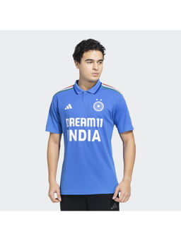 adidas - Blue Indian Cricket Fan Jersey