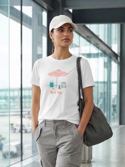 Nobero - White Regular Fit Graphic T-Shirt