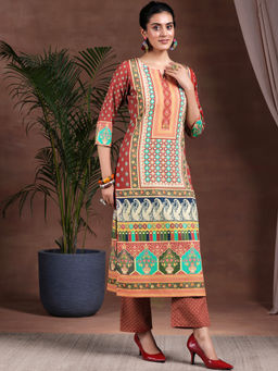 Libas - Multi Poly Crepe Printed Kurta Sets for Women