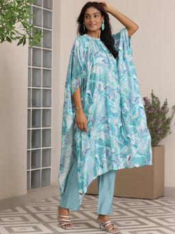Libas - Women Blue Kaftan Kurta with Pant (Set of 2)
