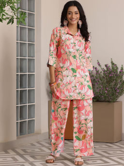 Libas - Women Peach Co-Ord (Set of 2)