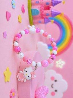 Kamule - Girls Cute Cat Charm Bracelet Rakhi- Pink