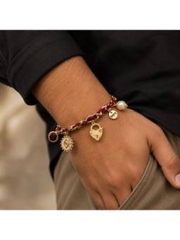 Salty - Crimson Charm Link Bracelet
