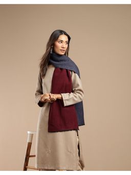 Fabindia - Women Colorblock Multi-Color Wool Muffler