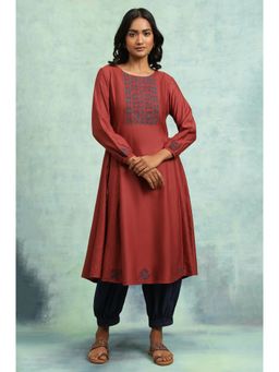 Folksong - Red Solid Kurta