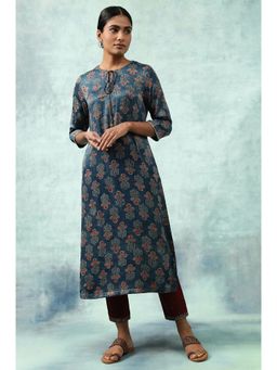 Folksong - Blue Printed Kurta