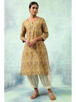Folksong - Yellow Printed Kurta