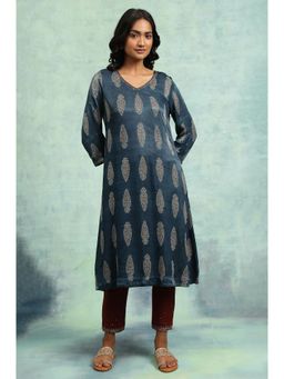 Folksong - Blue Printed Kurta