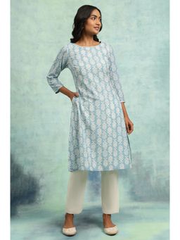 Folksong - Blue Printed Kurta