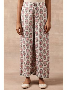 Folksong - Printed Parallel Pant - White