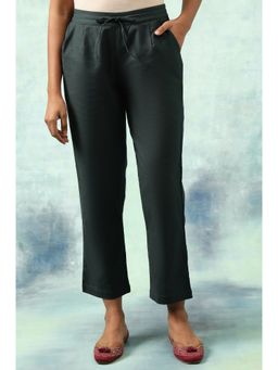 Folksong - Green Solid Straight Pant