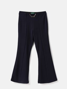 United Colors of Benetton - Solid Regular Fit Gold Buckle Trouser