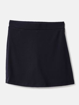 United Colors of Benetton - Solid Regular Fit Interlock Skorts - Navy Blue