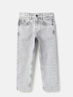 United Colors of Benetton - Solid Straight Fit Washed Denim Jeans
