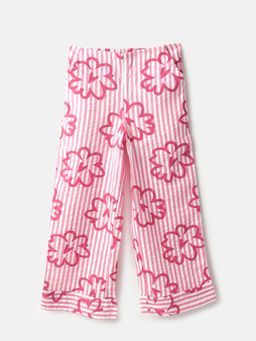 United Colors of Benetton - Floral Print Regular Fit Pant - Pink