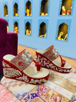 Shiveen Shiveen - Womens Dolimor Handmade Bridal Wedges Heels