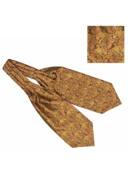 The Tie Hub - Paisley Golden Microfiber Cravat and Pocket Square Combo