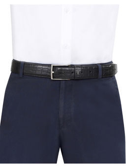 The Vertical - Crete Men Leather Non Reversible Belt - Black