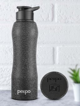 Pexpo - Bistro Black Stainless Steel Fridge Bottle - 1000 Ml