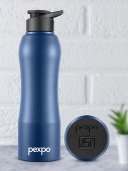 Pexpo - Bistro Denim Blue Stainless Steel Fridge Bottle/Sipper - 1000 Ml