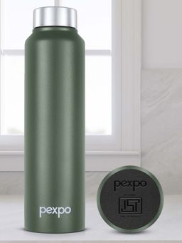 Pexpo - Chromo Military Green Stainless Steel Fridge Bottle/Sipper - 1000 Ml