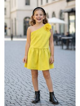 devils n angels - Girls Lime Green One-Shoulder Co-Ord Set