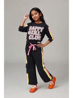 devils n angels - Printed Black Casual Co-Ord Set