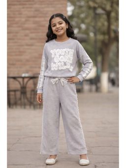 devils n angels - Girls Purple Co-Ord Set