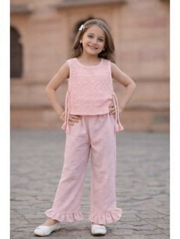 devils n angels - Pink Crochet Co-Ord Set