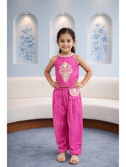 devils n angels - Pink Ethnic Party Co-Ord Set