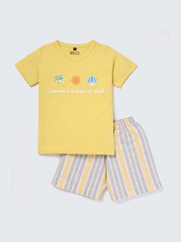 Nite Flite - Summer State Yellow Kids Shorts With T-Shirt