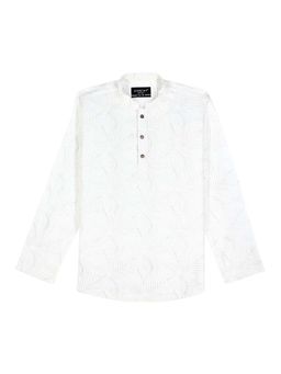 CHARCHIT - Boys Full Sleeves Floral Print Kurta Shirt