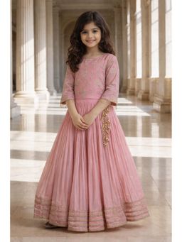 devils n angels - Soft Peach Embroidered Festive Lehenga With Choli And Dupatta