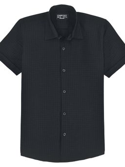 CHARCHIT - Boys Half Sleeves Shirt Black