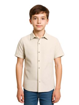 CHARCHIT - Boys Half Sleeves Shirt Cream